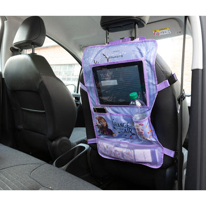 Organizador de coche Disney Frozen II morado con bolsillos y correas - 4