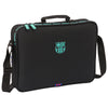 Cartera negra FC Barcelona con bandolera ajustable y asa de mano