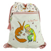 Saco mochila de El Principito con ilustración del personaje y el zorro