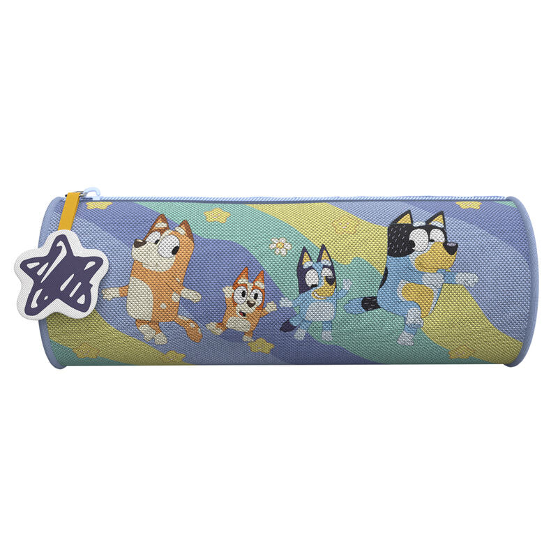Portatodo cilíndrico Light Waves de Bluey con personajes y ondas de colores