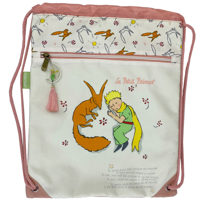 Saco mochila de El Principito con ilustración del personaje y el zorro - 2