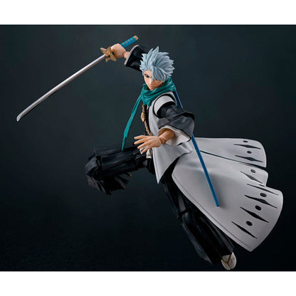 Figura articulada S.H.Figuarts de Tōshirō Hitsugaya con abrigo gris y bufanda turquesa - 2