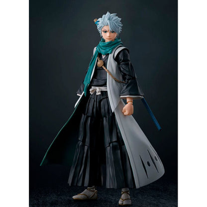 Figura articulada S.H.Figuarts de Tōshirō Hitsugaya con abrigo gris y bufanda turquesa - 5