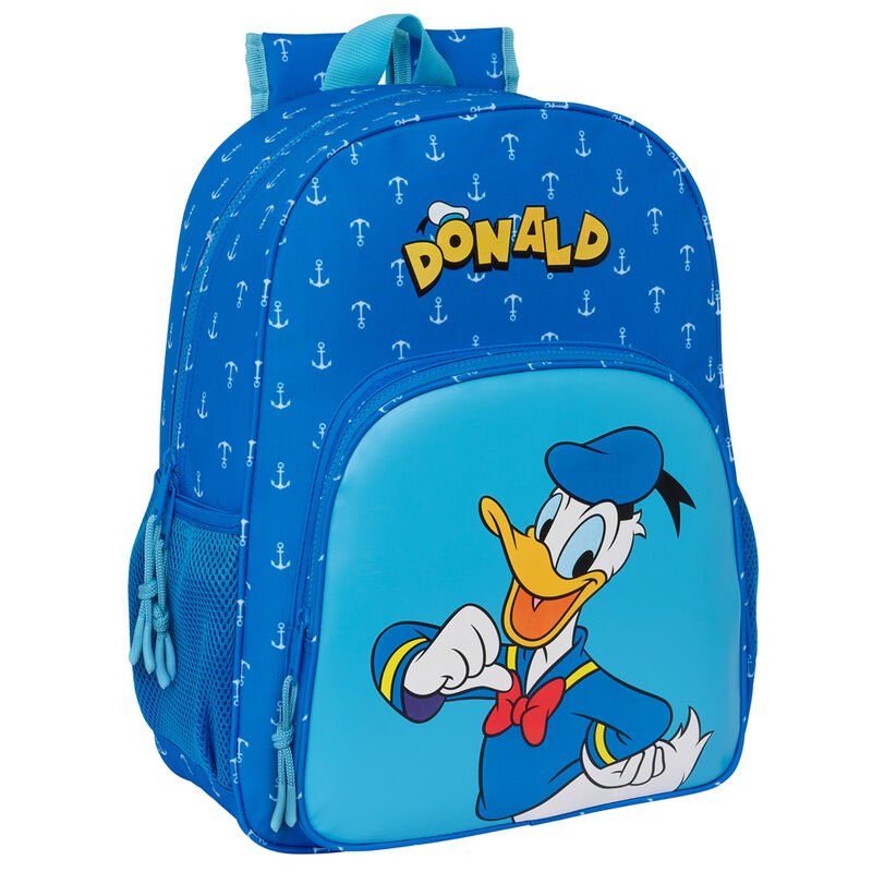 Mochila azul de Pato Donald Disney con estampado de anclas