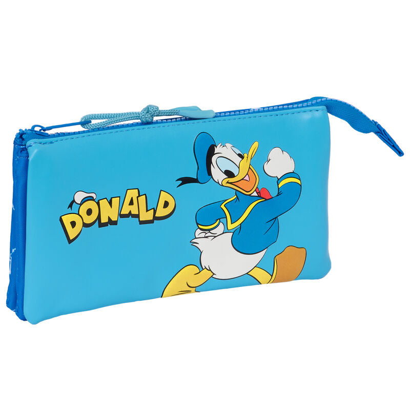 Portatodo triple azul de Pato Donald Disney