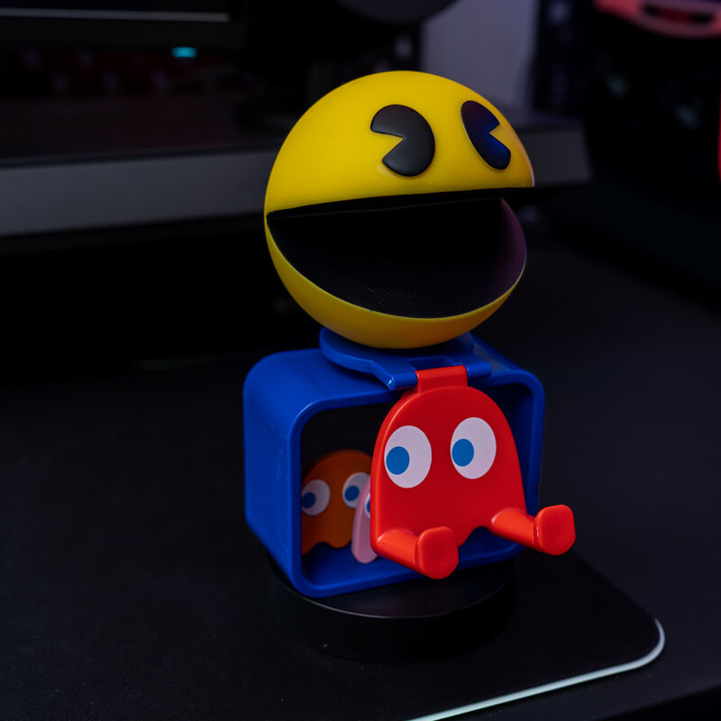 Soporte Cable Guy de Pac-Man amarillo con base azul - 15