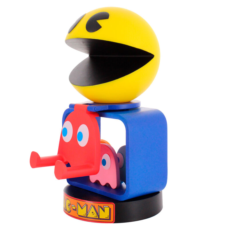 Soporte Cable Guy de Pac-Man amarillo con base azul - 4