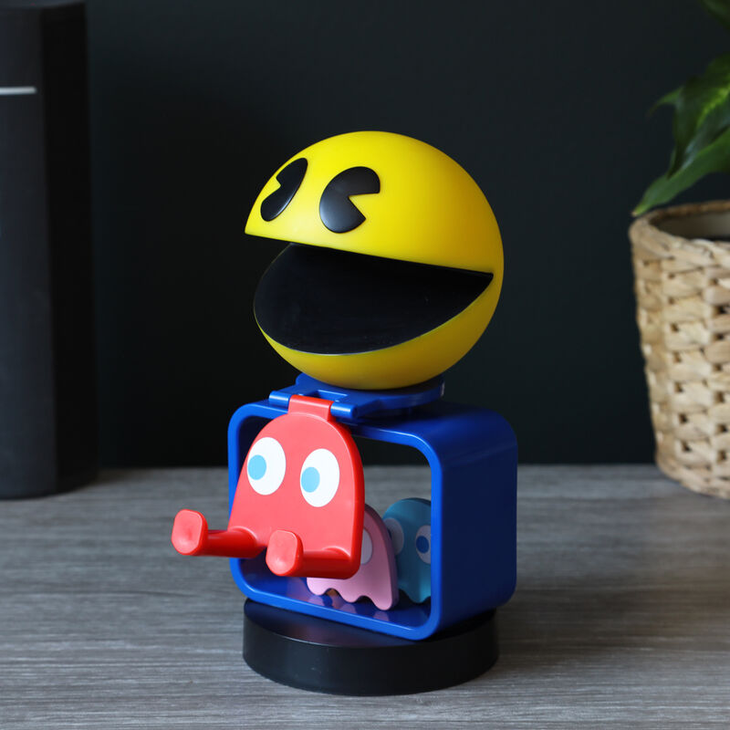 Soporte Cable Guy de Pac-Man amarillo con base azul - 17