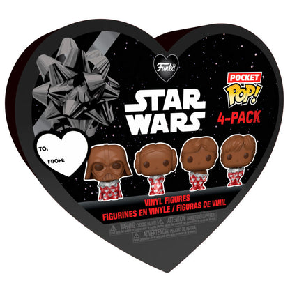 Caja metálica Star Wars con cuatro figuras Pocket POP!