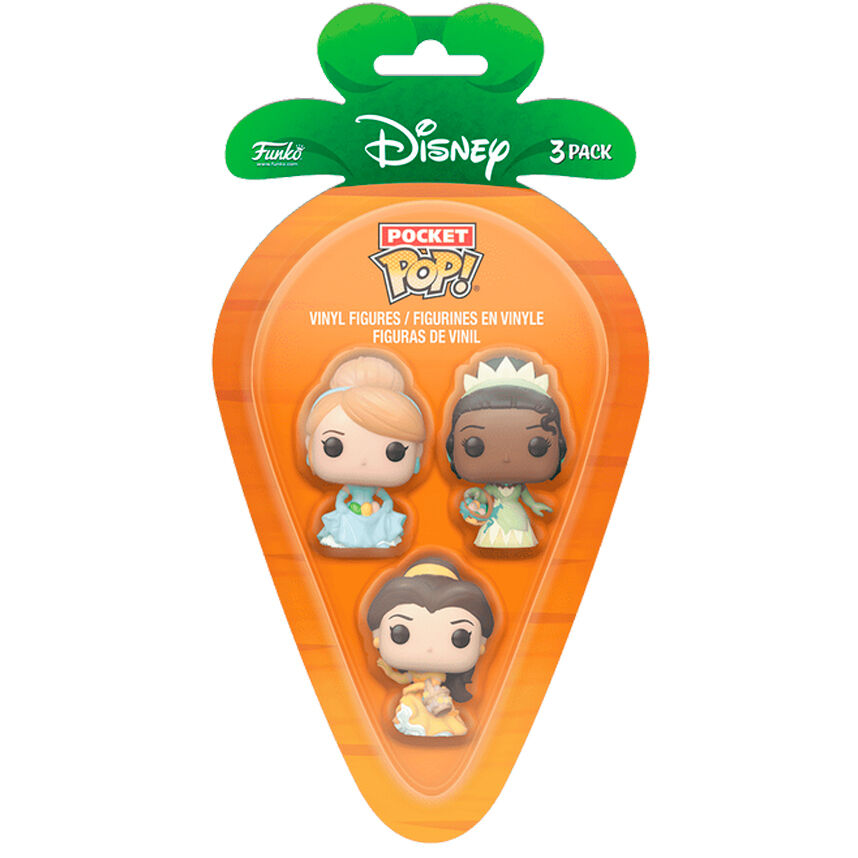 Blíster Funko Pocket POP! con Cenicienta, Tiana y Bella