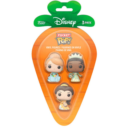 Blíster Funko Pocket POP! con Cenicienta, Tiana y Bella