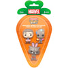 Blíster Funko Carrot con tres figuras Pocket POP! de Guardianes de la Galaxia