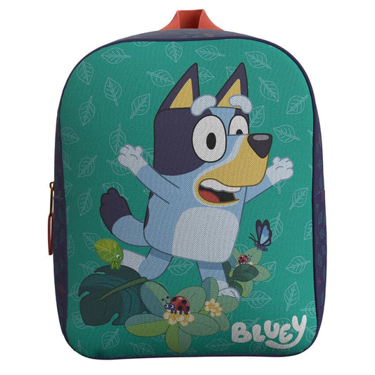 Mochila Leaves de Bluey con estampado verde de hojas y naturaleza