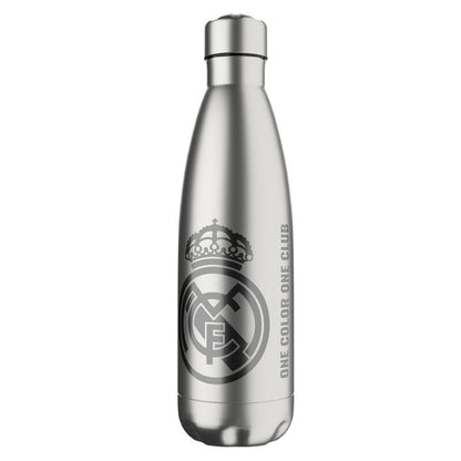 Botella plateada de acero inoxidable del Real Madrid de 550 ml