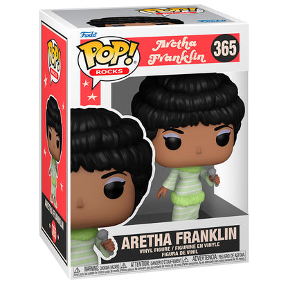 Figura Funko Pop! de Aretha Franklin con micrófono y vestido verde - 2