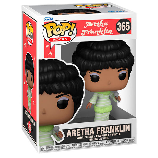 Figura Funko Pop! de Aretha Franklin con micrófono y vestido verde - 2