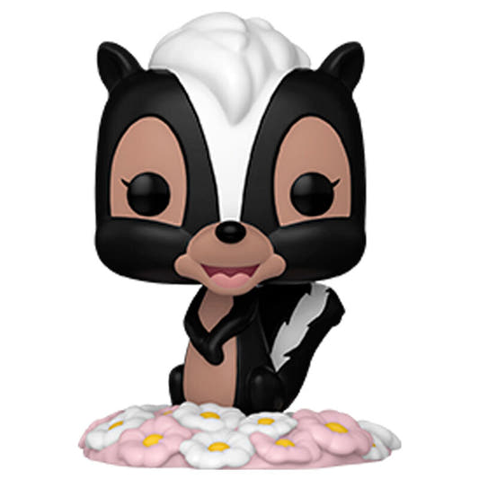 Figura Funko POP! de Flower de Bambi sobre una base de flores