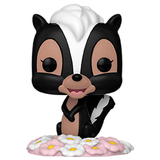 Figura Funko POP! de Flower de Bambi sobre una base de flores