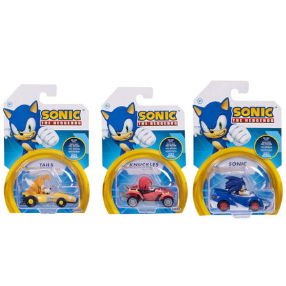 Figuras de vehículos Sonic, Tails y Knuckles a escala 1:64