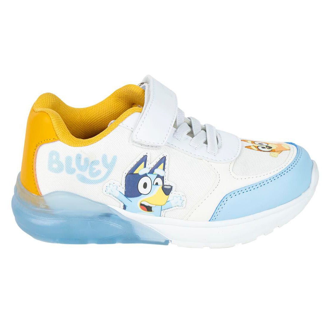 Deportivas Bluey blancas y azules con luces - 2