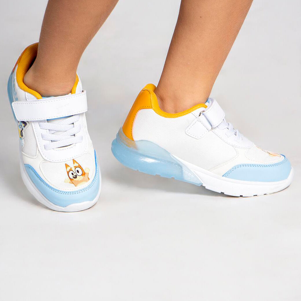 Deportivas Bluey blancas y azules con luces - 8