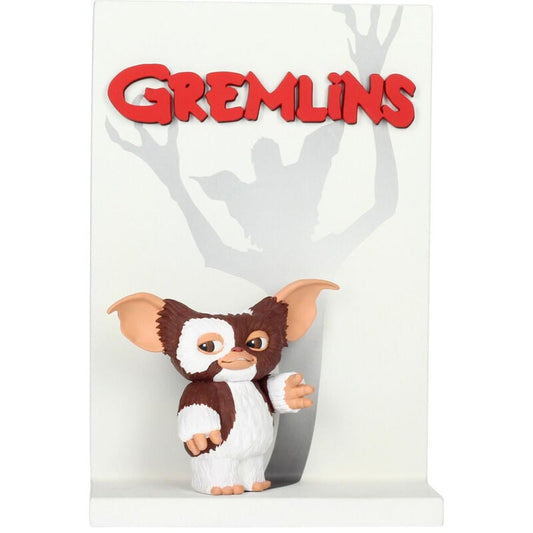Figura póster 3D de Gizmo de Gremlins con logotipo