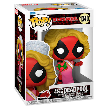 Figura Funko POP! de Deadpool con corona, vestido rosa y ramo de rosas - 2