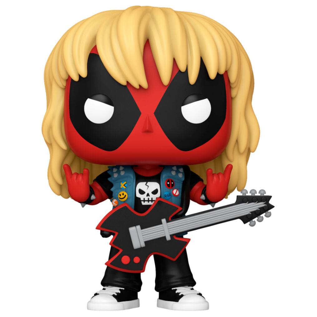 Figura Funko POP! de Deadpool Heavy Metal con guitarra en caja - 2