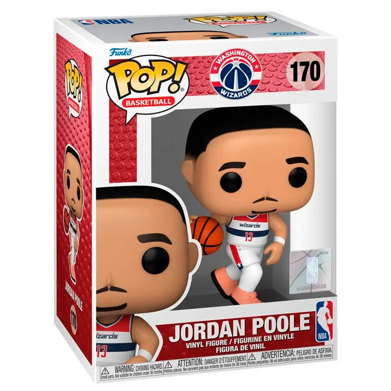 Figura Funko POP de Jordan Poole con uniforme de Washington Wizards y balón - 2