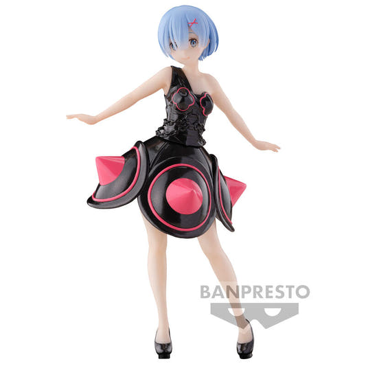 Figura de Rem de Re:ZERO con vestido negro y detalles rosas