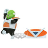 Figura de Guldo de Dragon Ball Z con uniforme de combate y base de las Fuerzas Especiales Ginyu