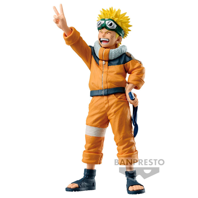 Figura de Naruto Uzumaki con atuendo naranja y gesto de victoria - 2
