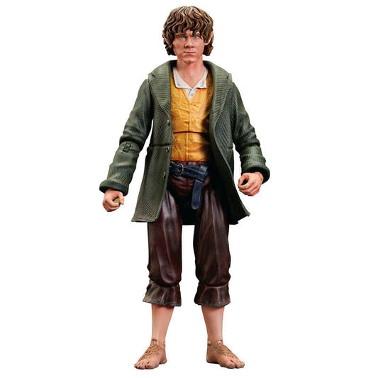 Figura articulada de Merry de El Señor de los Anillos con abrigo verde