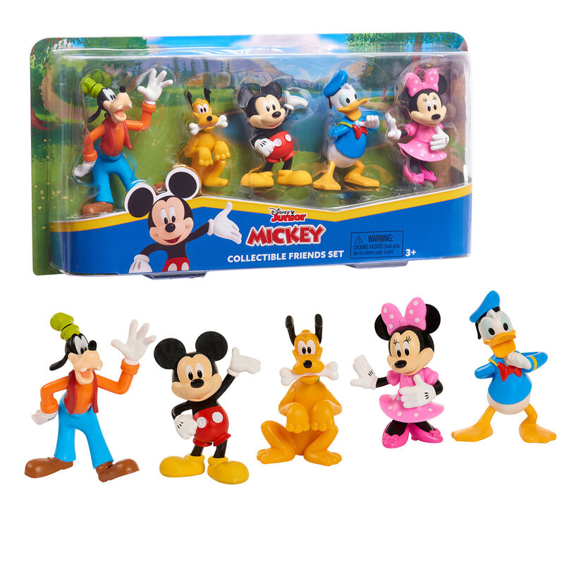 Blíster con cinco figuras Disney de Mickey, Minnie, Donald, Goofy y Pluto