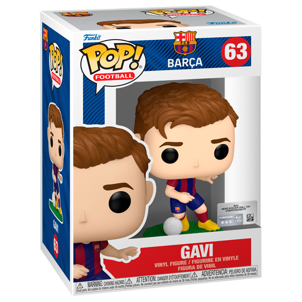 Figura Funko POP! de Gavi con equipación del F.C. Barcelona y balón - 2