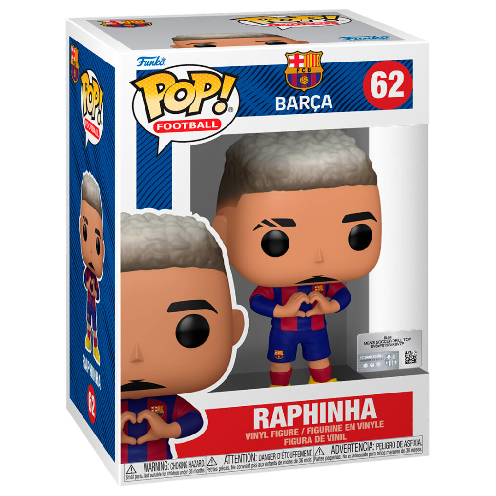 Figura Funko POP! de Raphinha con uniforme del F.C. Barcelona - 2