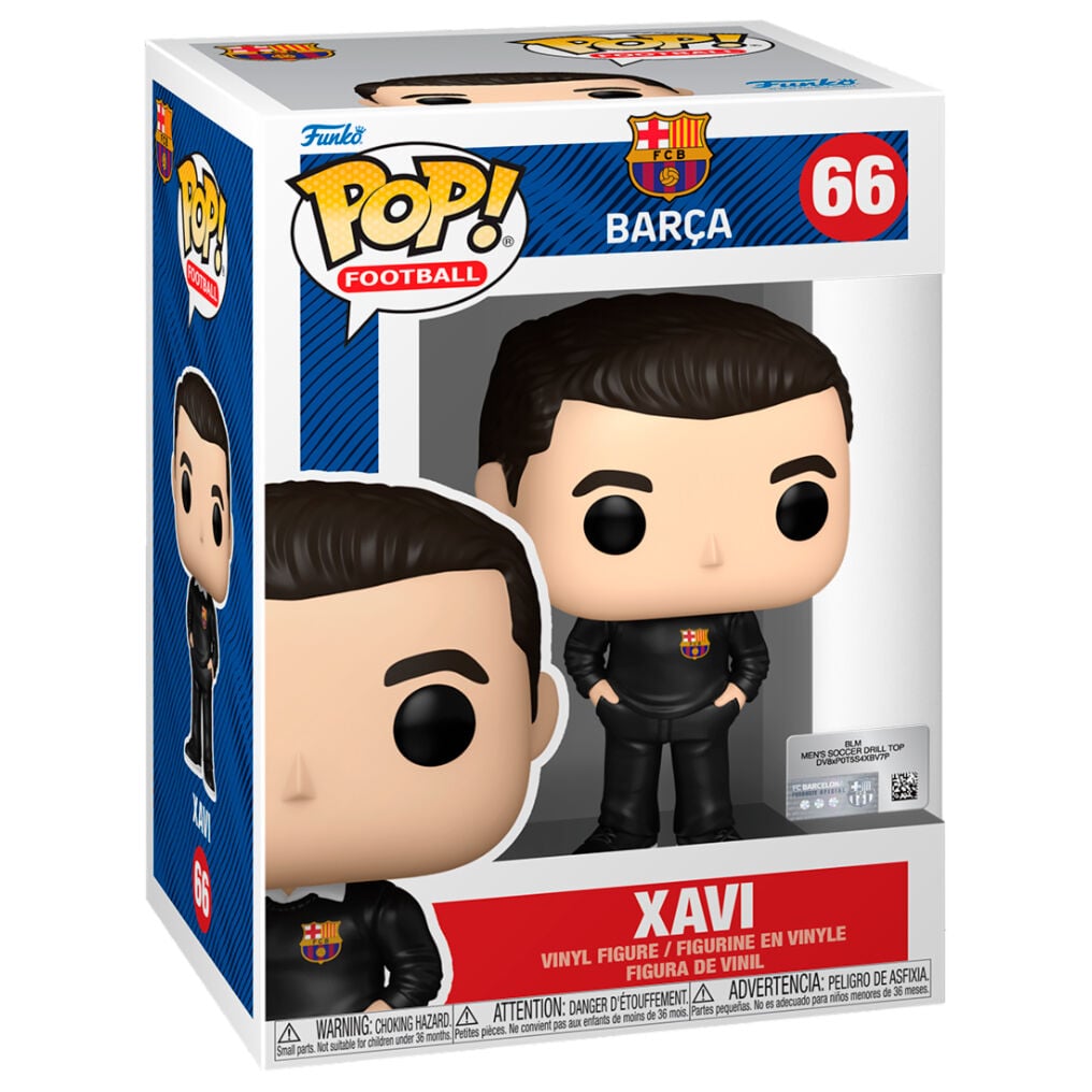 Figura Funko POP! de Xavi del F.C. Barcelona en caja