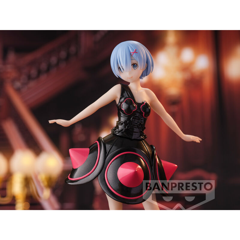 Figura de Rem de Re:ZERO con vestido negro y detalles rosas - 4