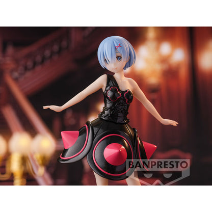 Figura de Rem de Re:ZERO con vestido negro y detalles rosas - 4