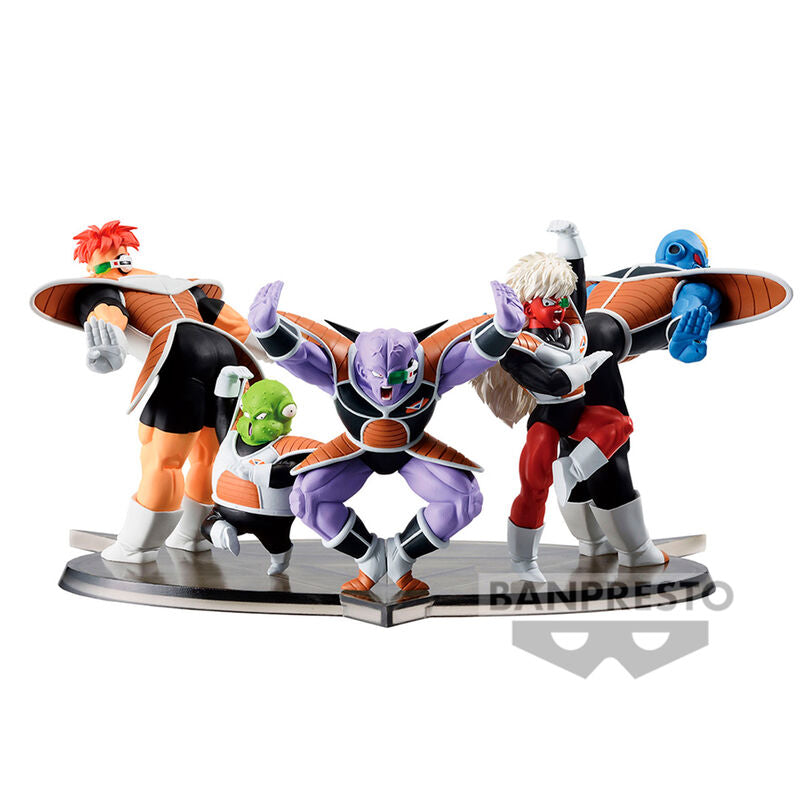Figura de Guldo de Dragon Ball Z con uniforme de combate y base de las Fuerzas Especiales Ginyu - 5