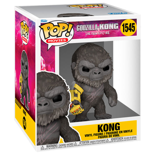 Figura FUNKO POP! de Kong con guantelete amarillo en caja de Godzilla x Kong