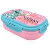 Sandwichera rosa y turquesa de Stitch Disney con cubierto