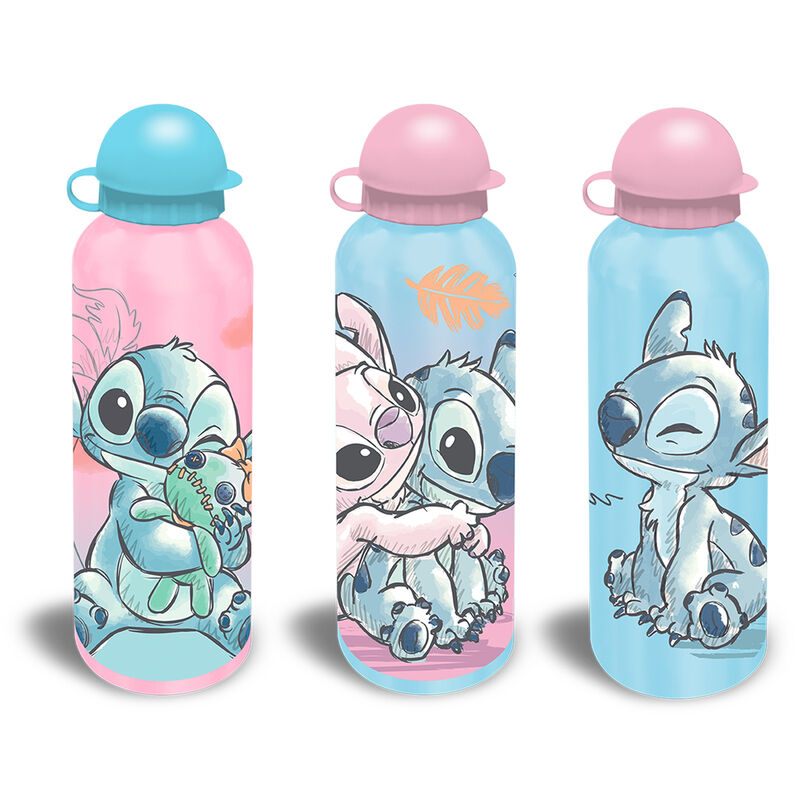 Cantimploras de aluminio Stitch Disney de 500 ml en rosa y azul - 2