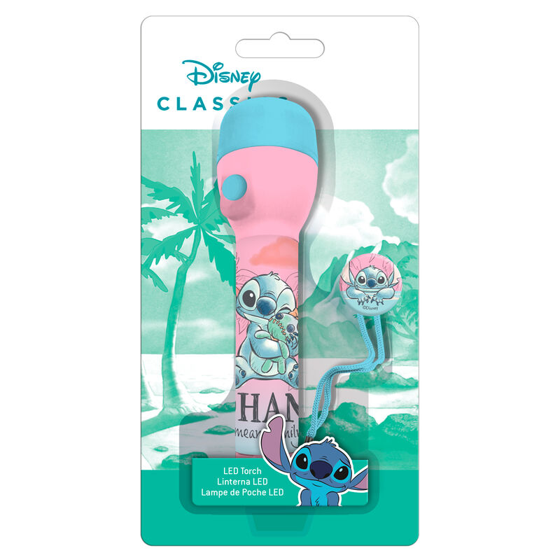Linterna LED grande de Disney Stitch en azul y rosa