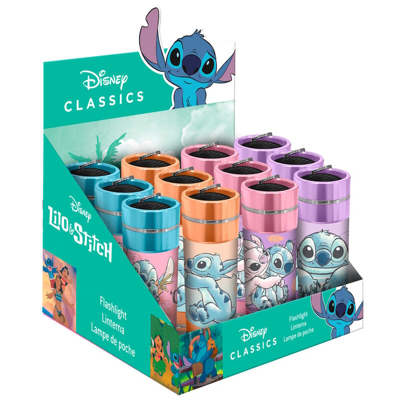 Linterna LED de aluminio Stitch Disney en colores surtidos