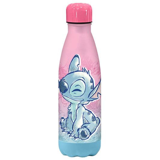 Botella de acero inoxidable Stitch Disney rosa y azul de 500 ml
