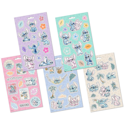 Set de pegatinas Stitch Disney con personajes y motivos tropicales