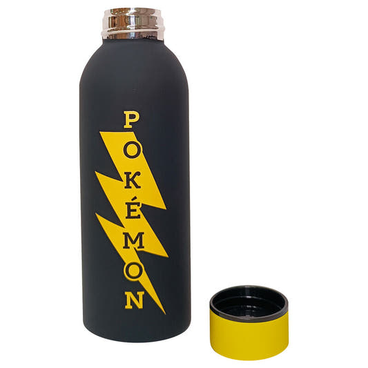 Botella negra de acero inoxidable Pokémon con tapón amarillo - 2