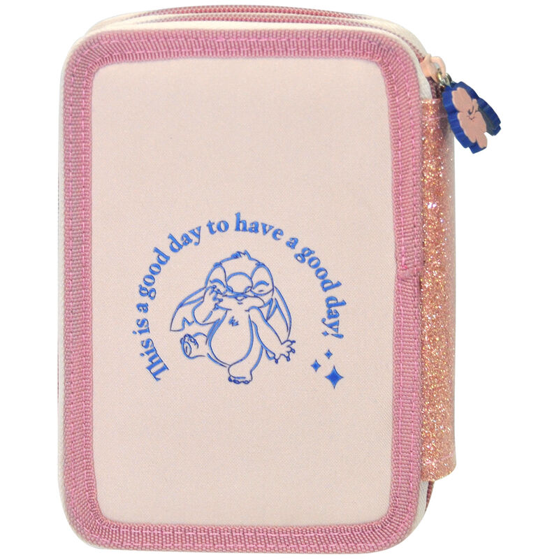 Plumier triple de Stitch Disney azul y rosa - 4