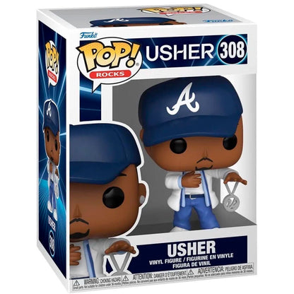 Figura Funko POP Rocks de Usher Yeah con gorra azul
